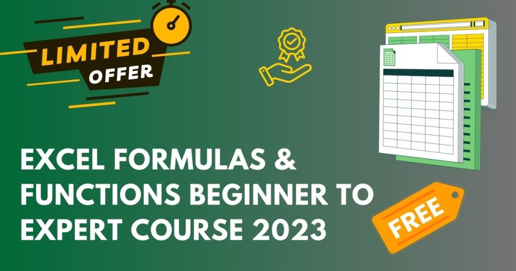 Excel Formulas & Functions Beginner To Expert Course 2023 - CIGMA ...