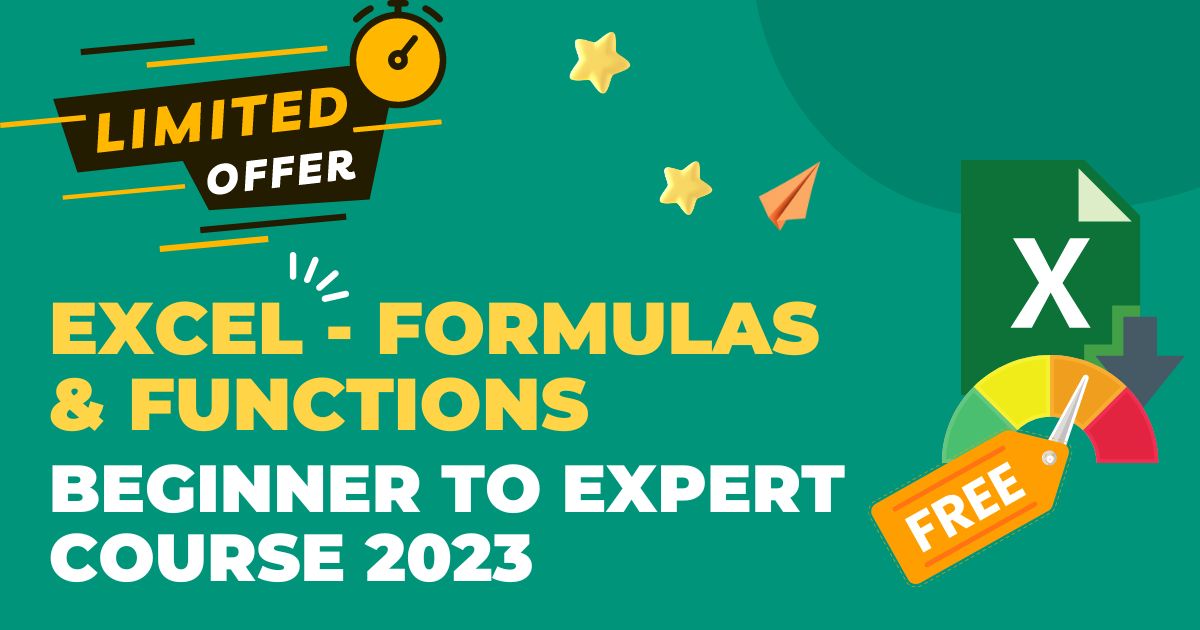Excel Formulas and Functions Beginner to Expert Course 2023