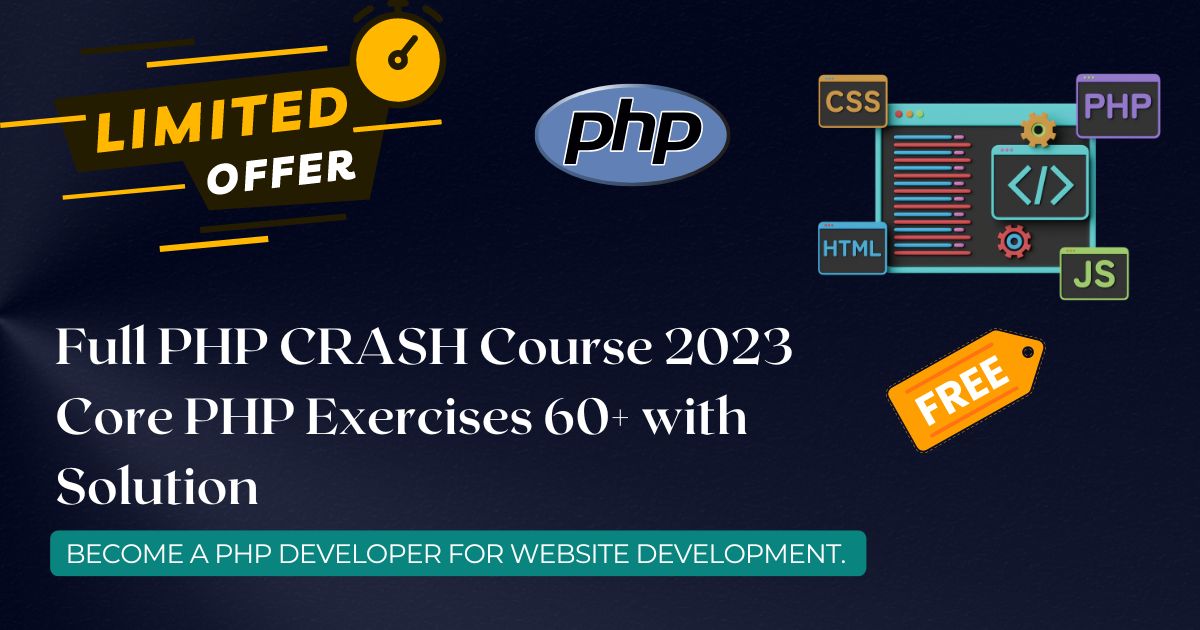 Full PHP CRASH Course 2023