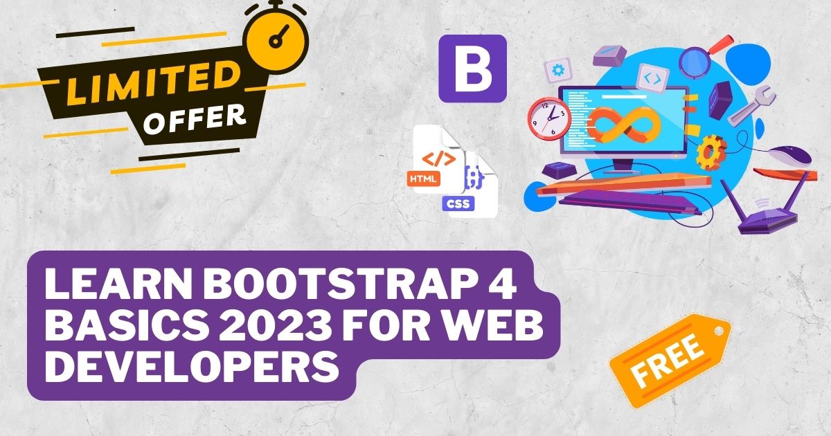 Learn Bootstrap 4 Basics 2023 for Web Developers