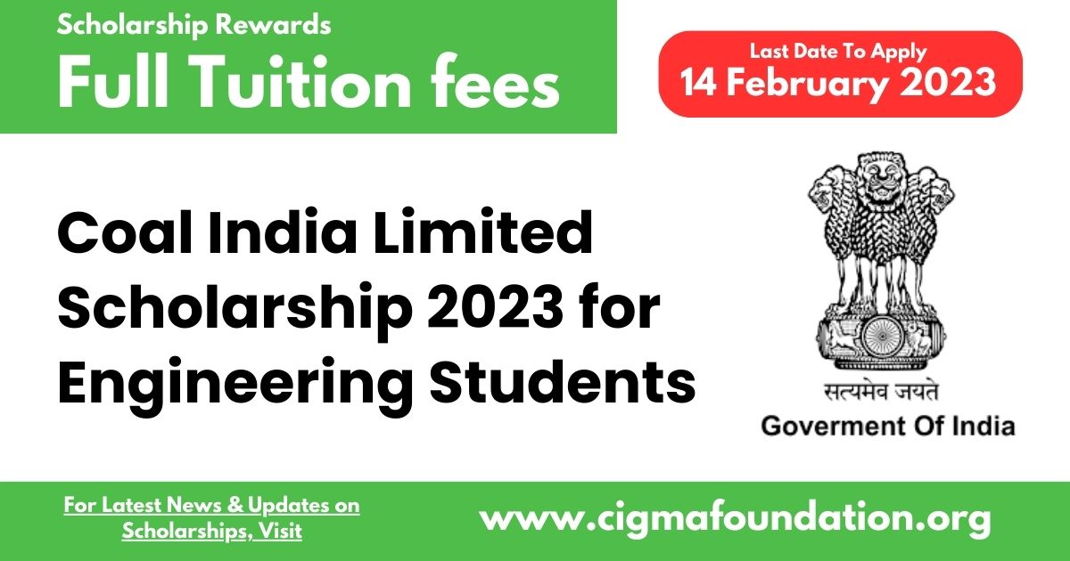 Coal India Limited Scholarship 2023 for Engineering Students