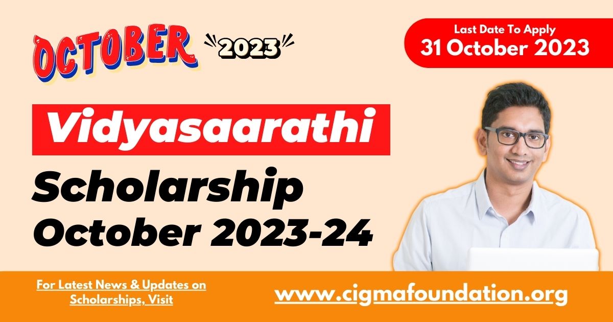 Vidyasaarathi Scholarship October 2023-24