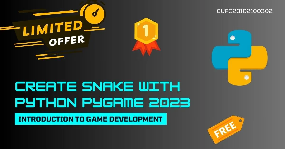 Create snake with Python PyGame 2023