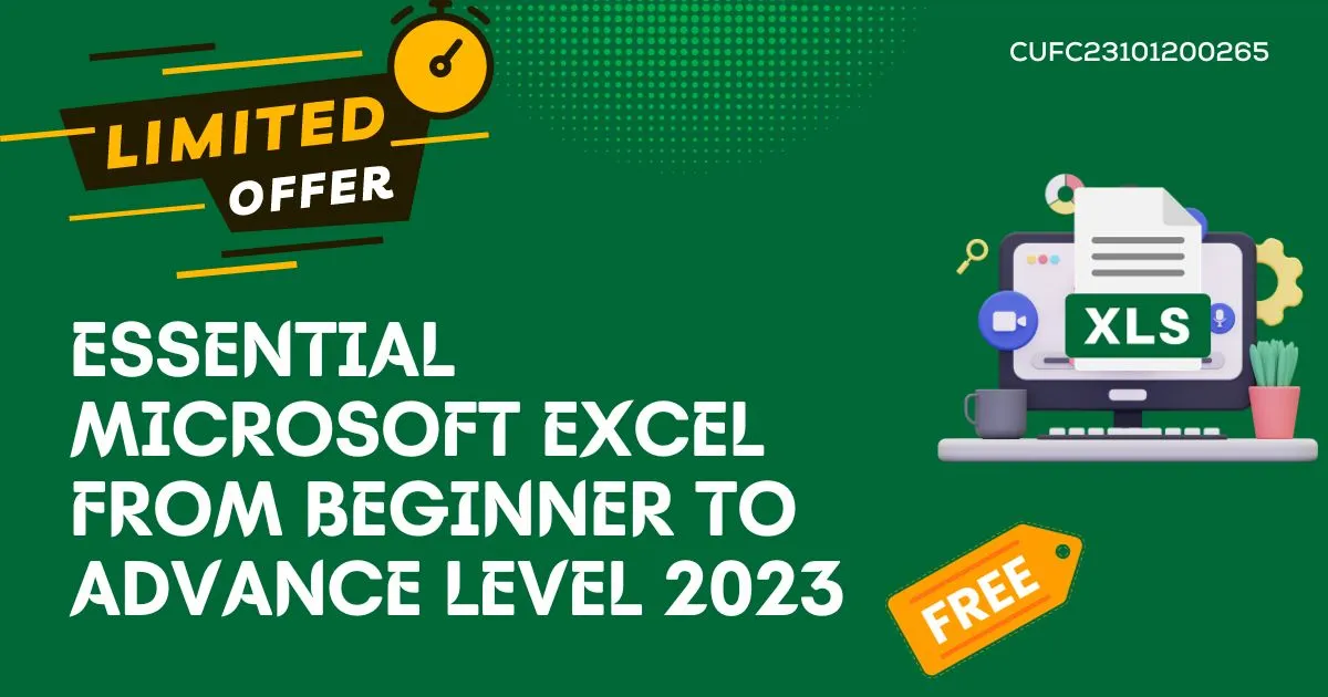 Essential Microsoft Excel from Beginner to Advance level 2023