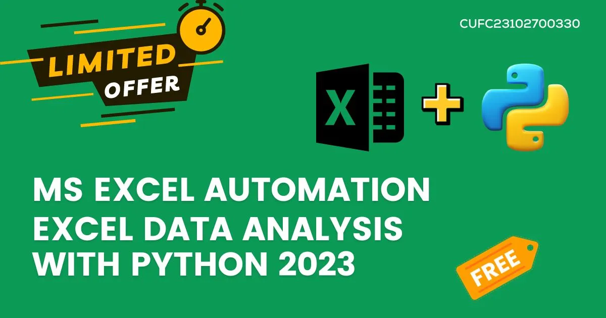 MS Excel Automation Excel Data Analysis with Python 2023