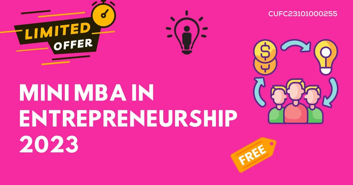 Mini MBA in Entrepreneurship 2023