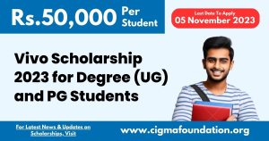 Vivo Scholarship 2023 for Degree (UG) and PG Students
