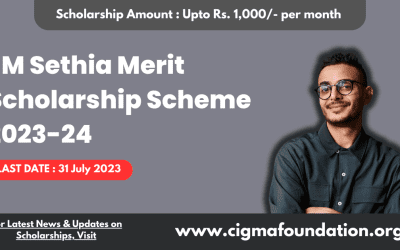 JM Sethia Merit Scholarship