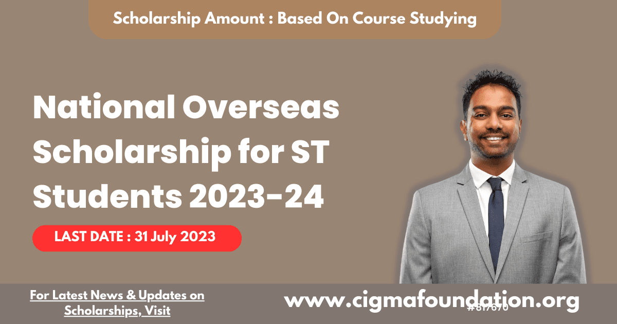National Overseas Scholarship for ST Sudents 2023-24
